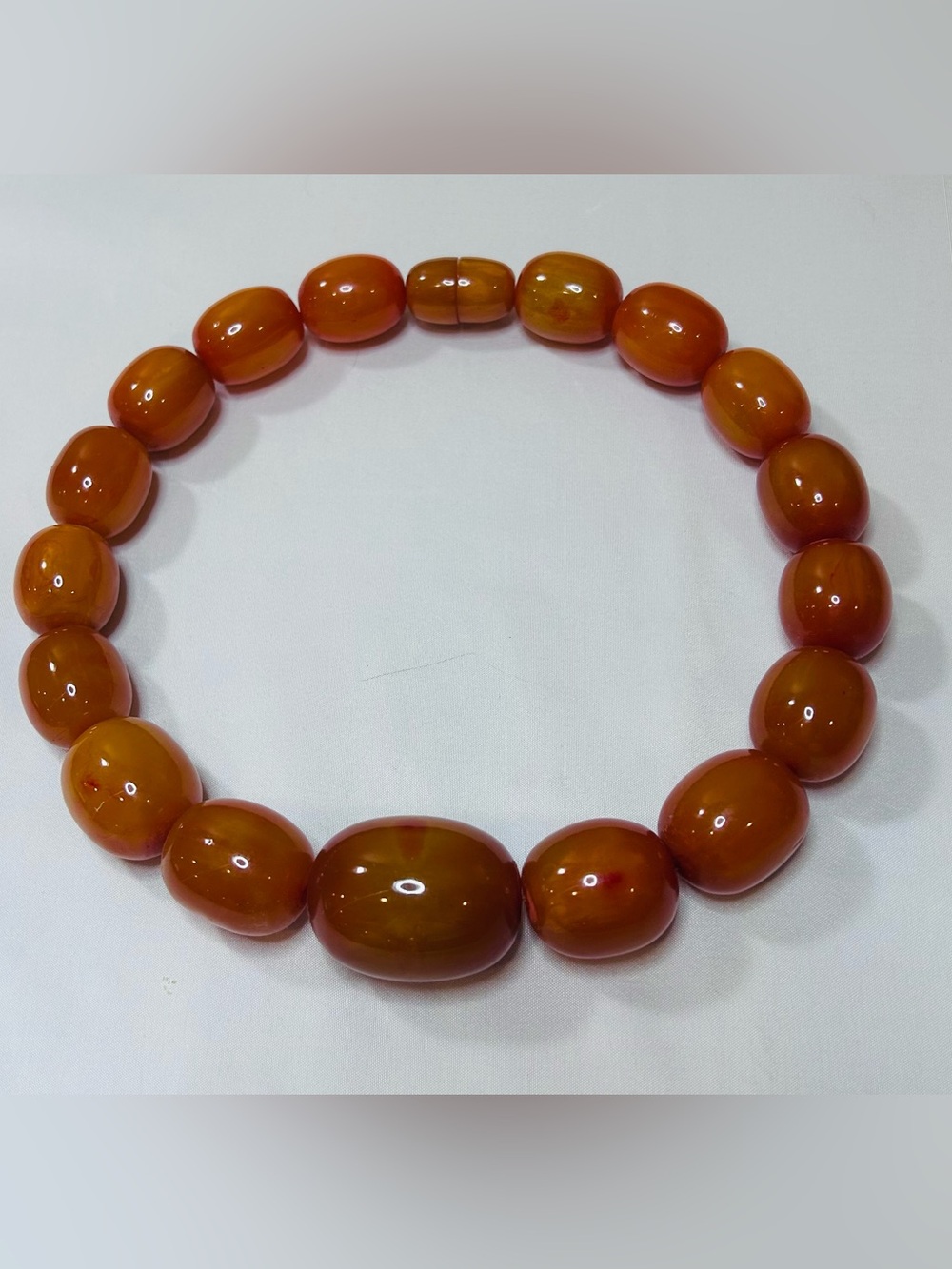 Vintage Inspired Butterscotch Choker Necklace Stones Most Likely Carnelian Quart